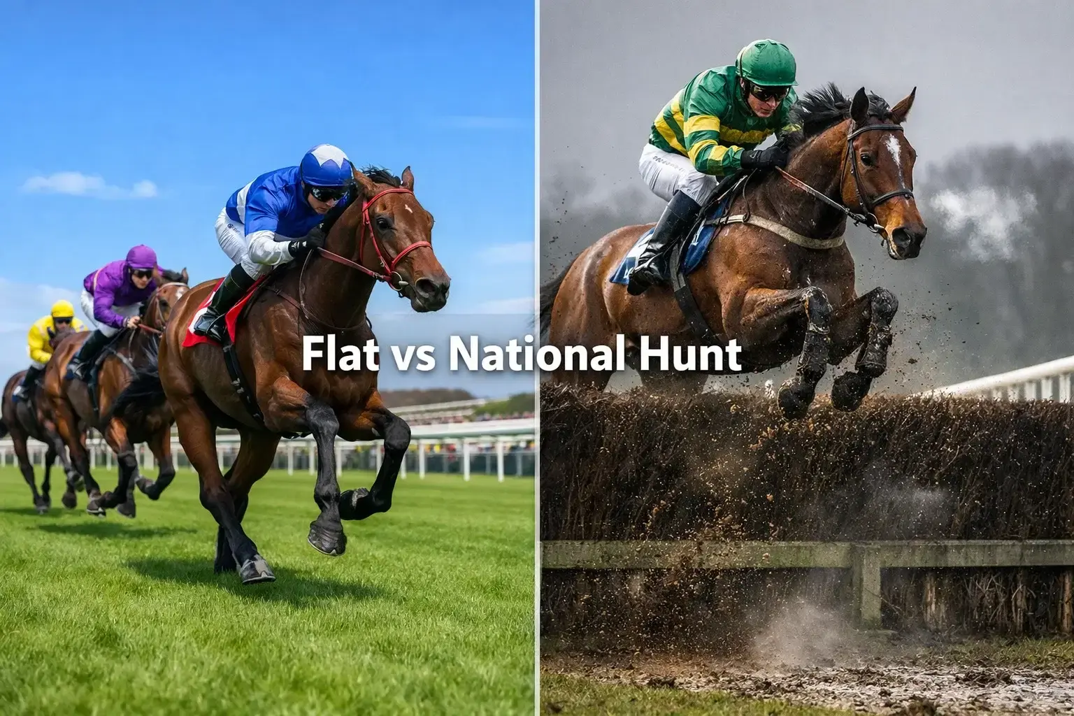 Flat racing and National Hunt compared for UK horse racing bettors