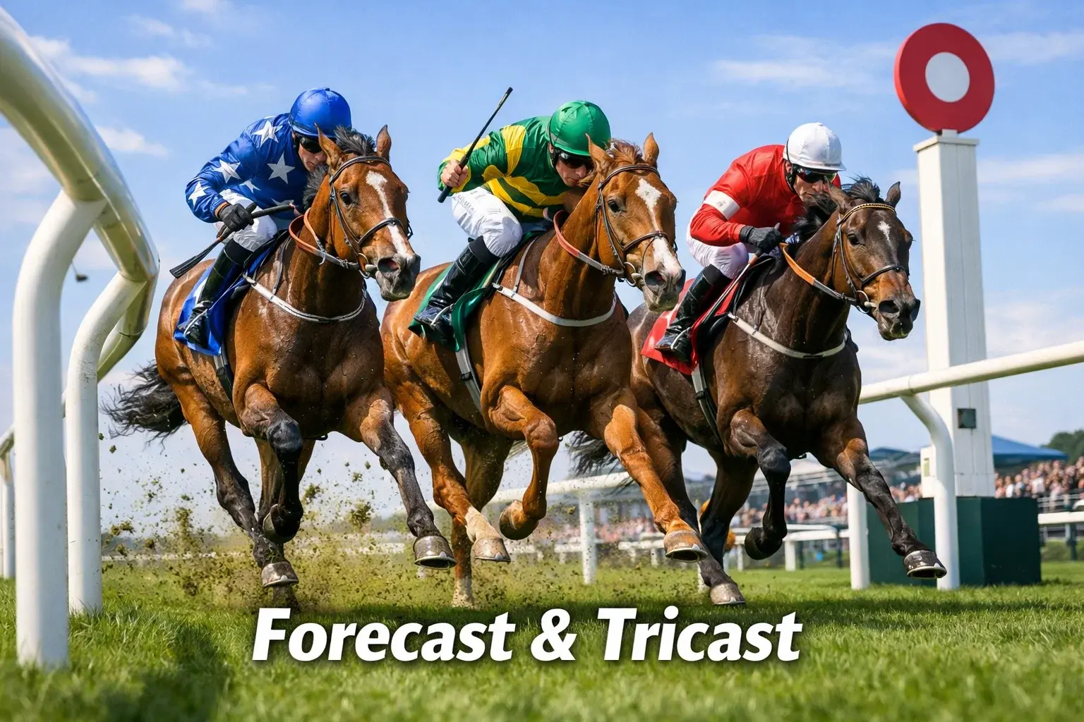 Forecast and tricast horse racing bets with straight and combination options