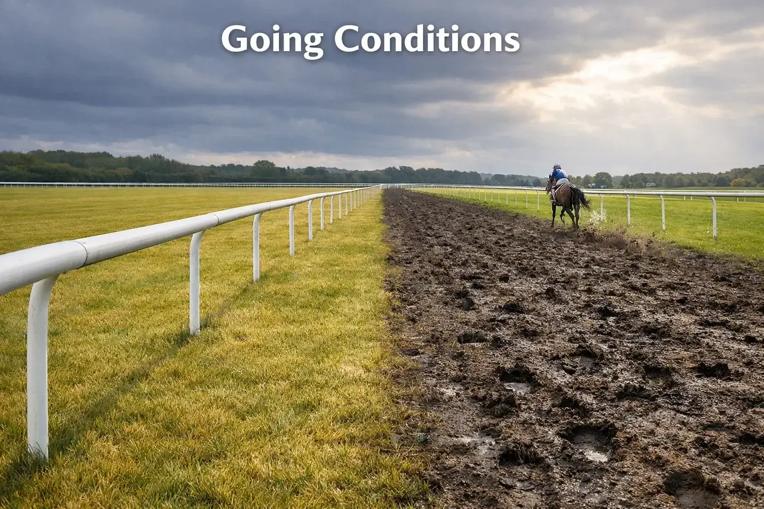 Going conditions scale in UK horse racing from firm to heavy ground