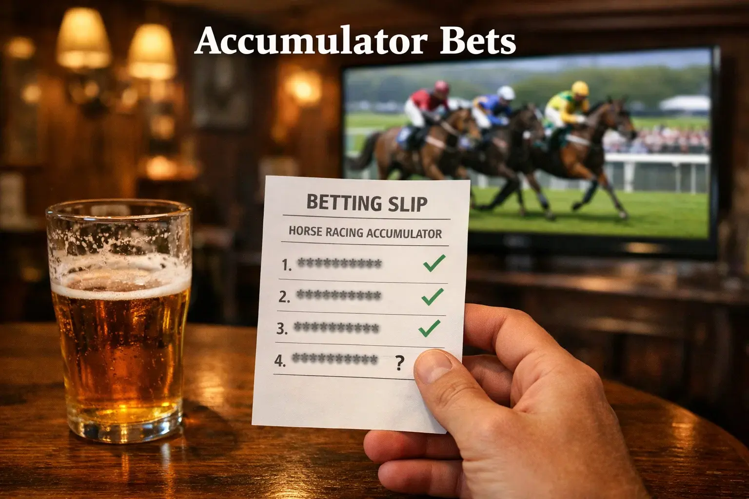 Horse racing accumulator bets explained with odds compounding examples