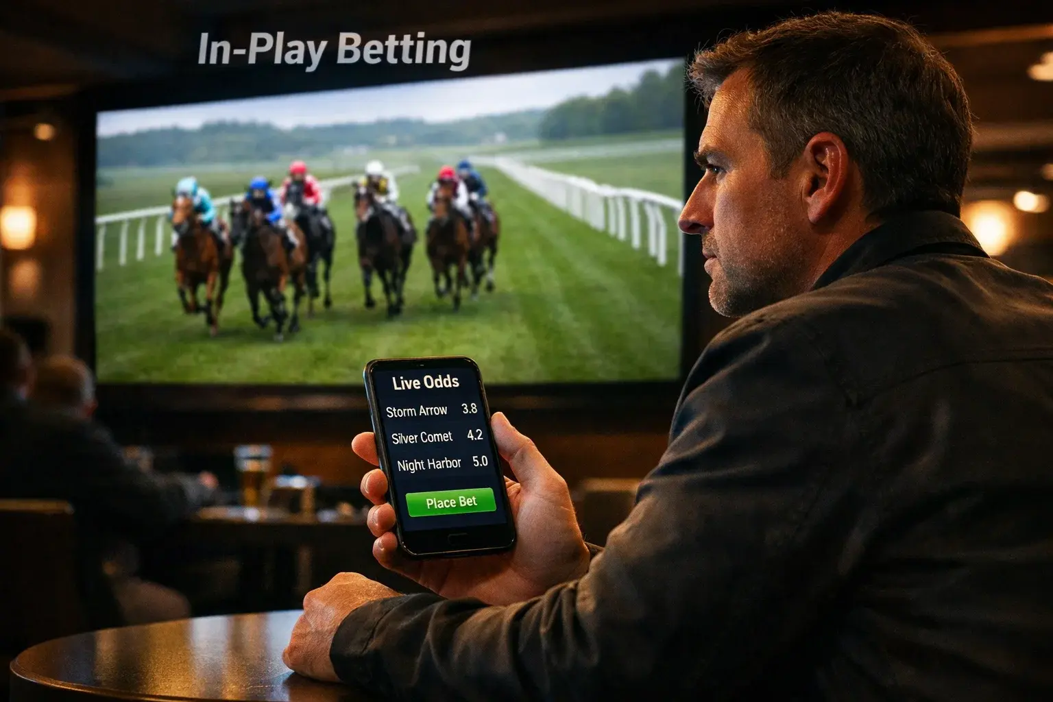 In-play horse racing betting guide covering live markets and timing