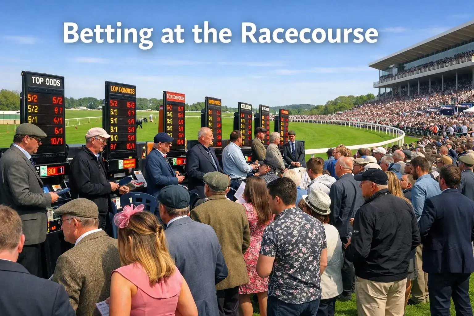 On-course betting guide for UK racecourses including bookmaker ring and Tote